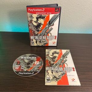 Metal Gear Solid 2: Sons of Liberty Sony PlayStation 2, 2001 PS2 Tested & Works